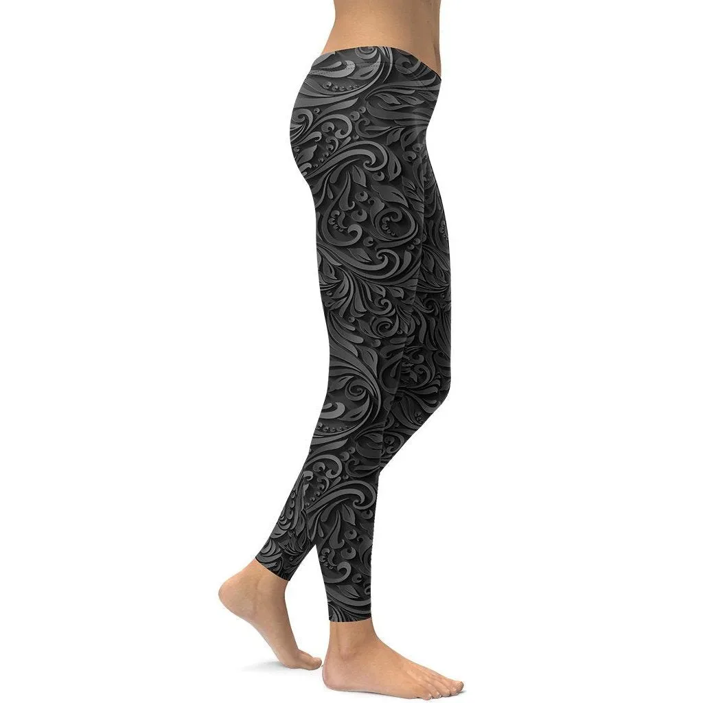 3D Art Deco Leggings