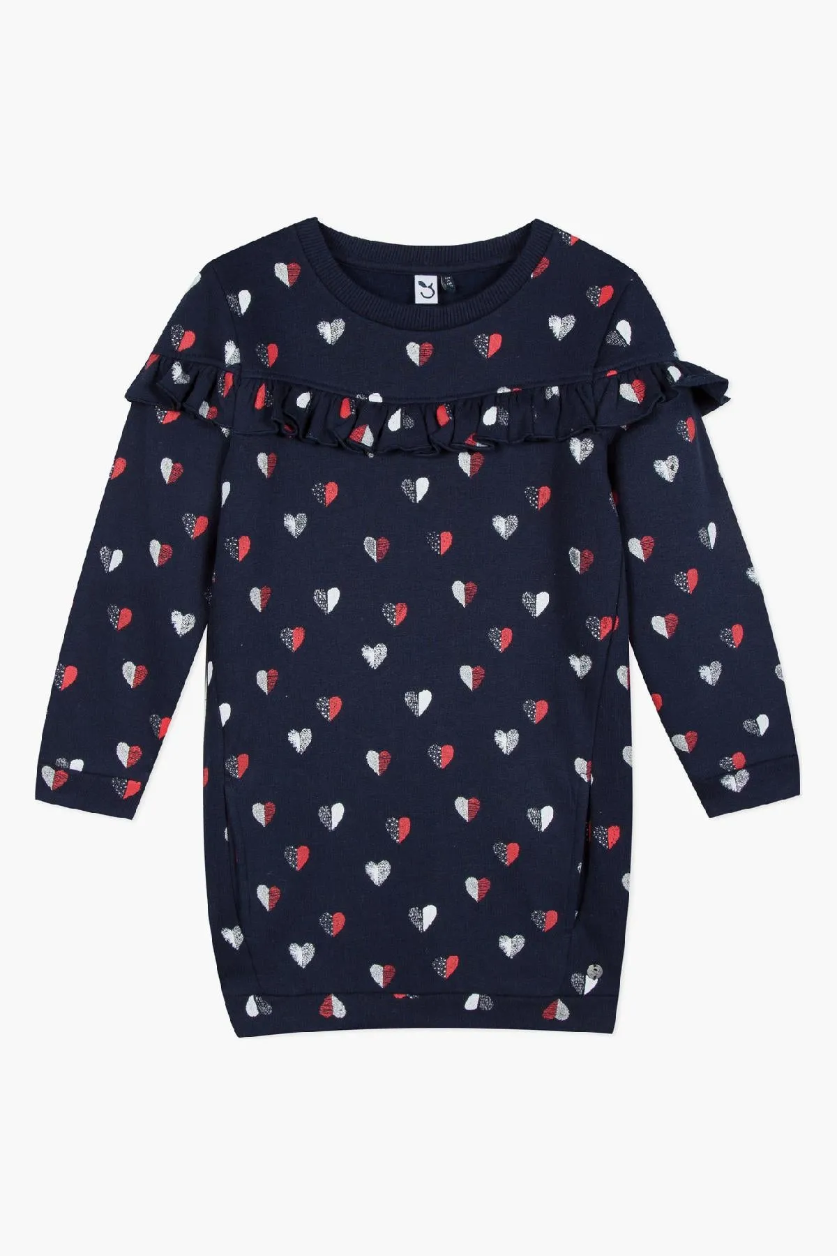 3pommes Heart Tunic Girls Dress (Size 9-10Y left)