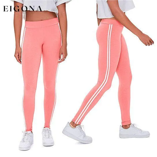 4-Pack: Women's Ultra-Soft Striped Yoga Leggings