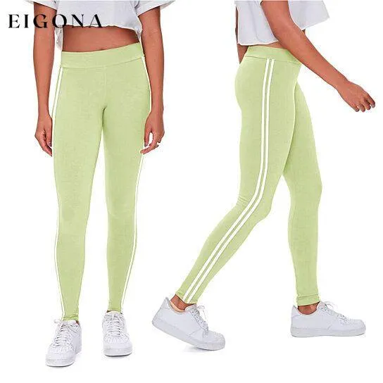 4-Pack: Women's Ultra-Soft Striped Yoga Leggings