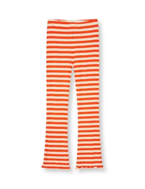 5x5 Classic Stripe Lala Leggings, Cherry Tomato/Vanilla Ice