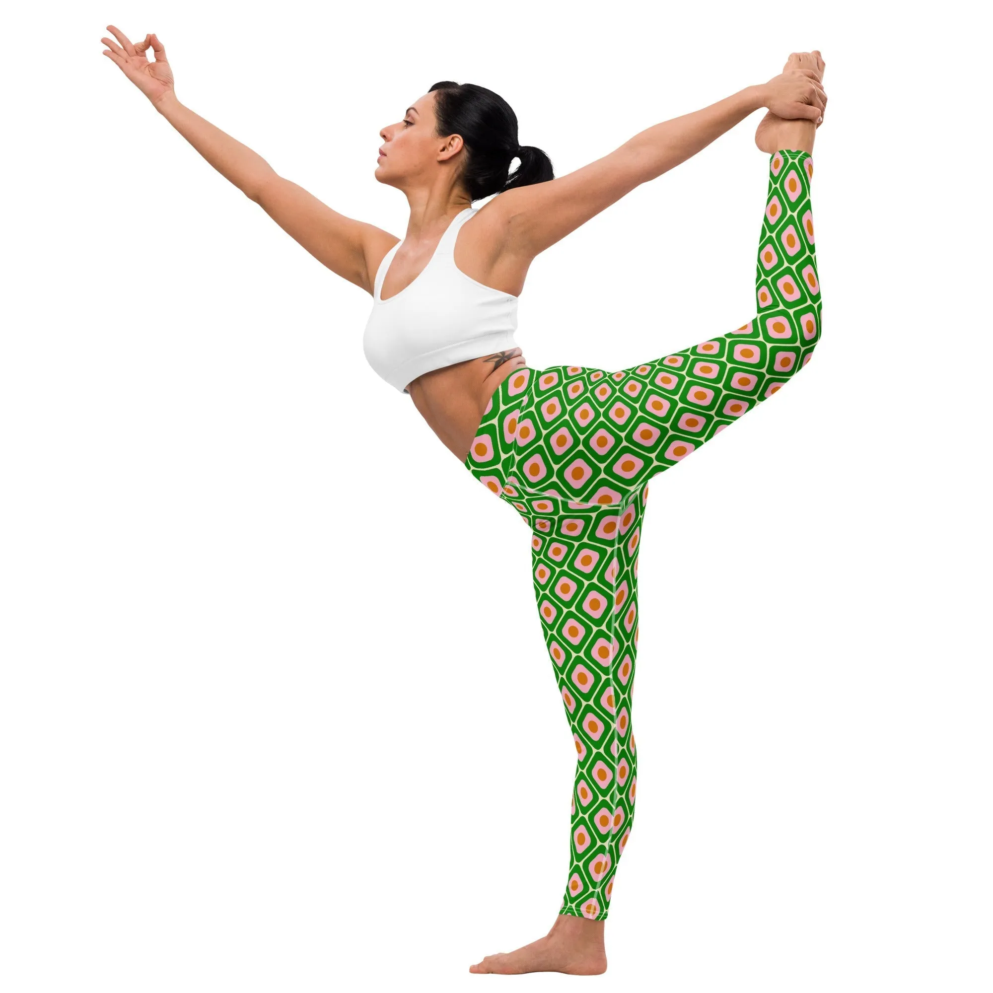 70s Retro Pattern Yoga Leggings