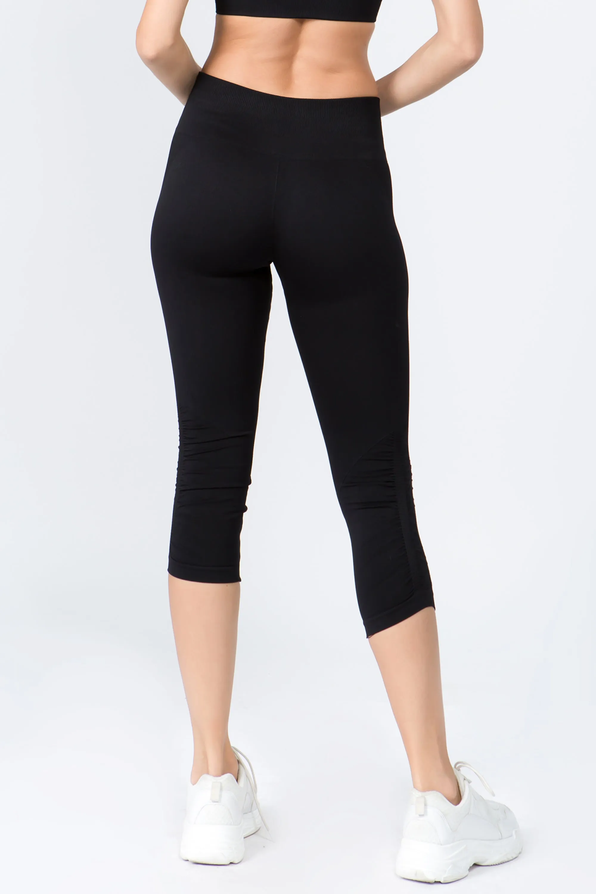 Active Mid Rise Cropped Cinch Detail Legging