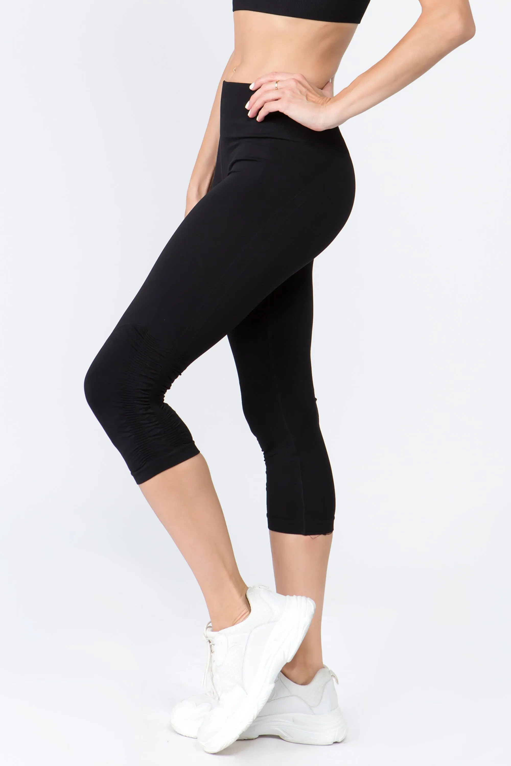 Active Mid Rise Cropped Cinch Detail Legging