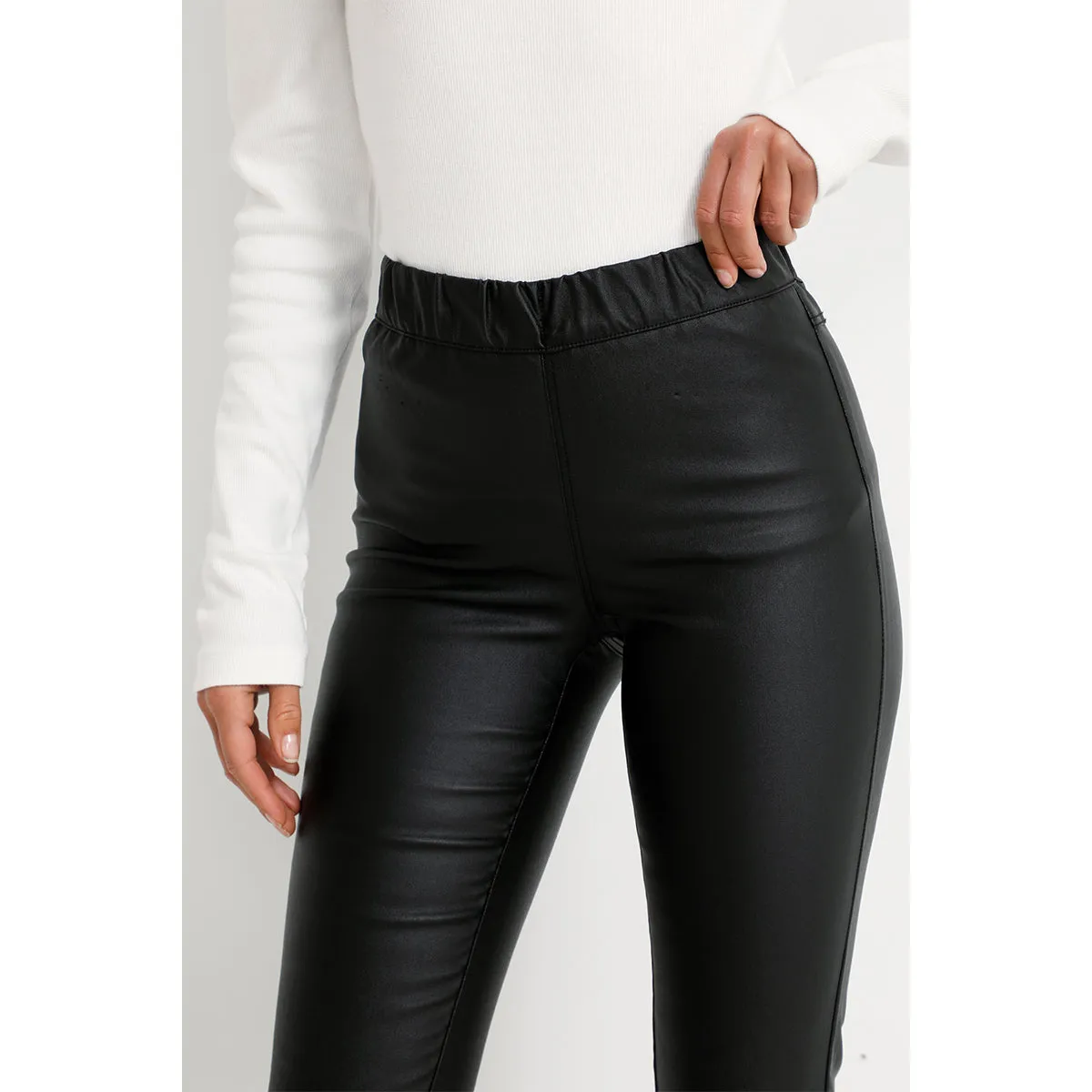 Ada coated jegging black (Levering 3-4 hverdage)