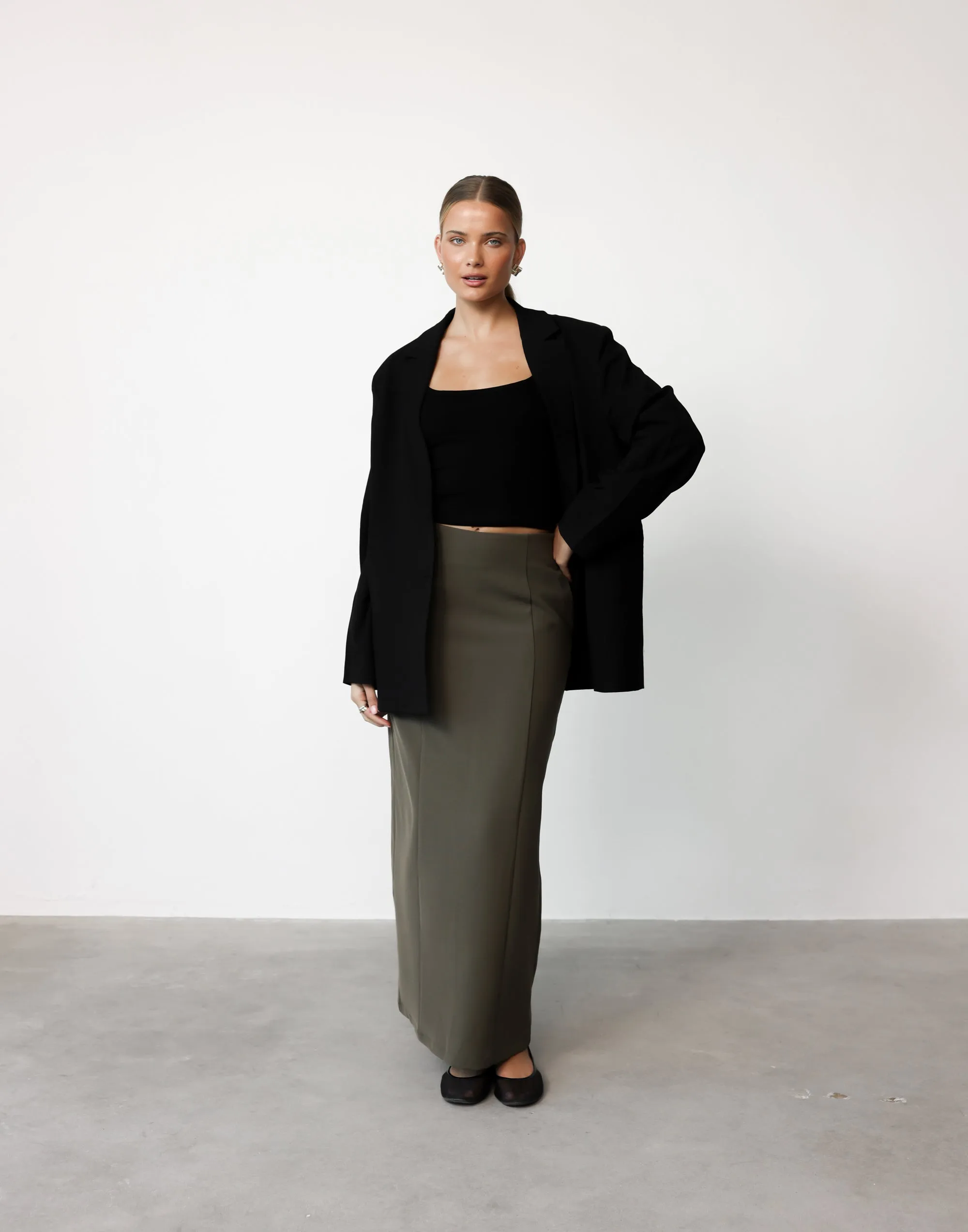 Alexander Maxi Skirt (Olive)