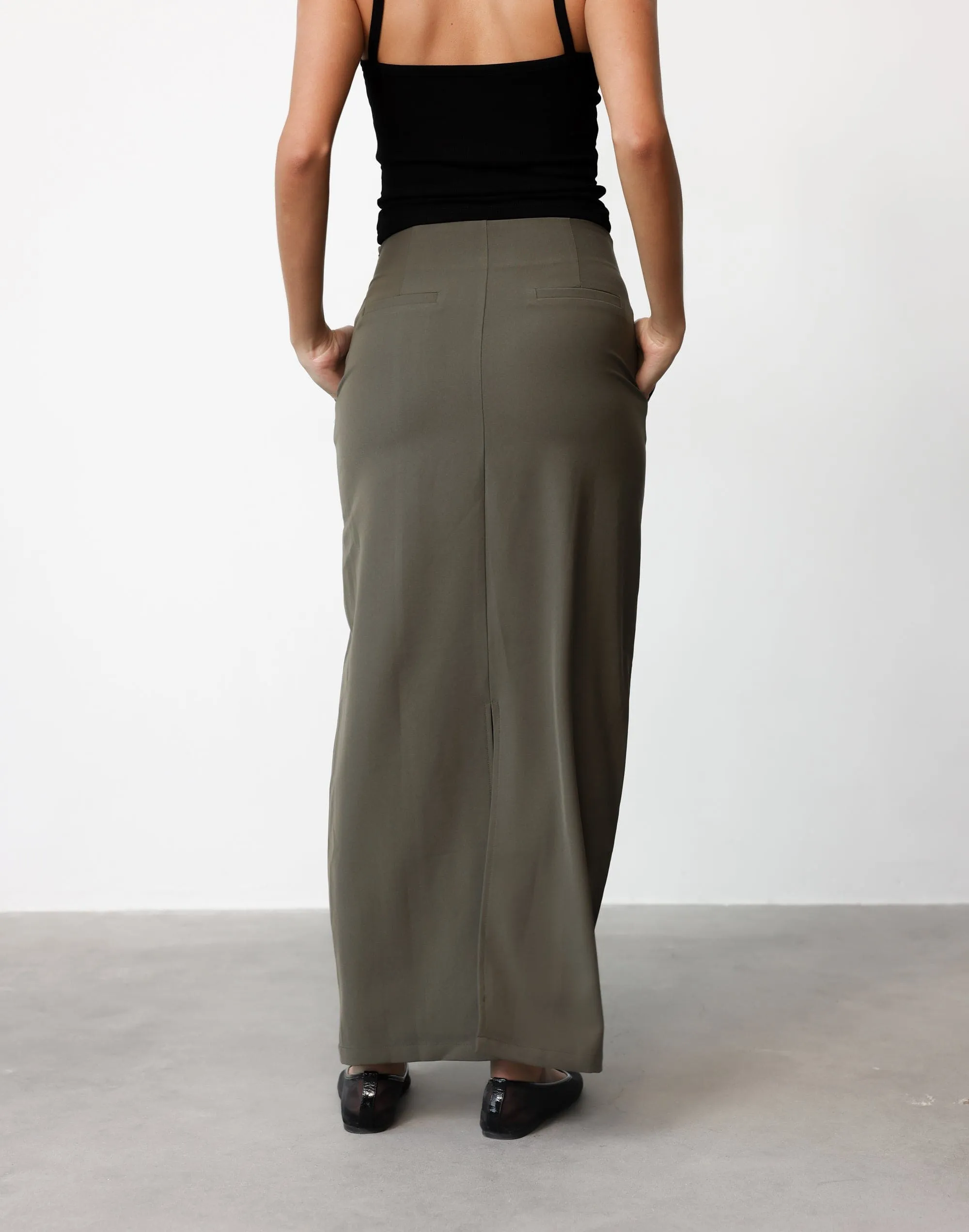 Alexander Maxi Skirt (Olive)