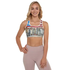 America Padded Sports Bra