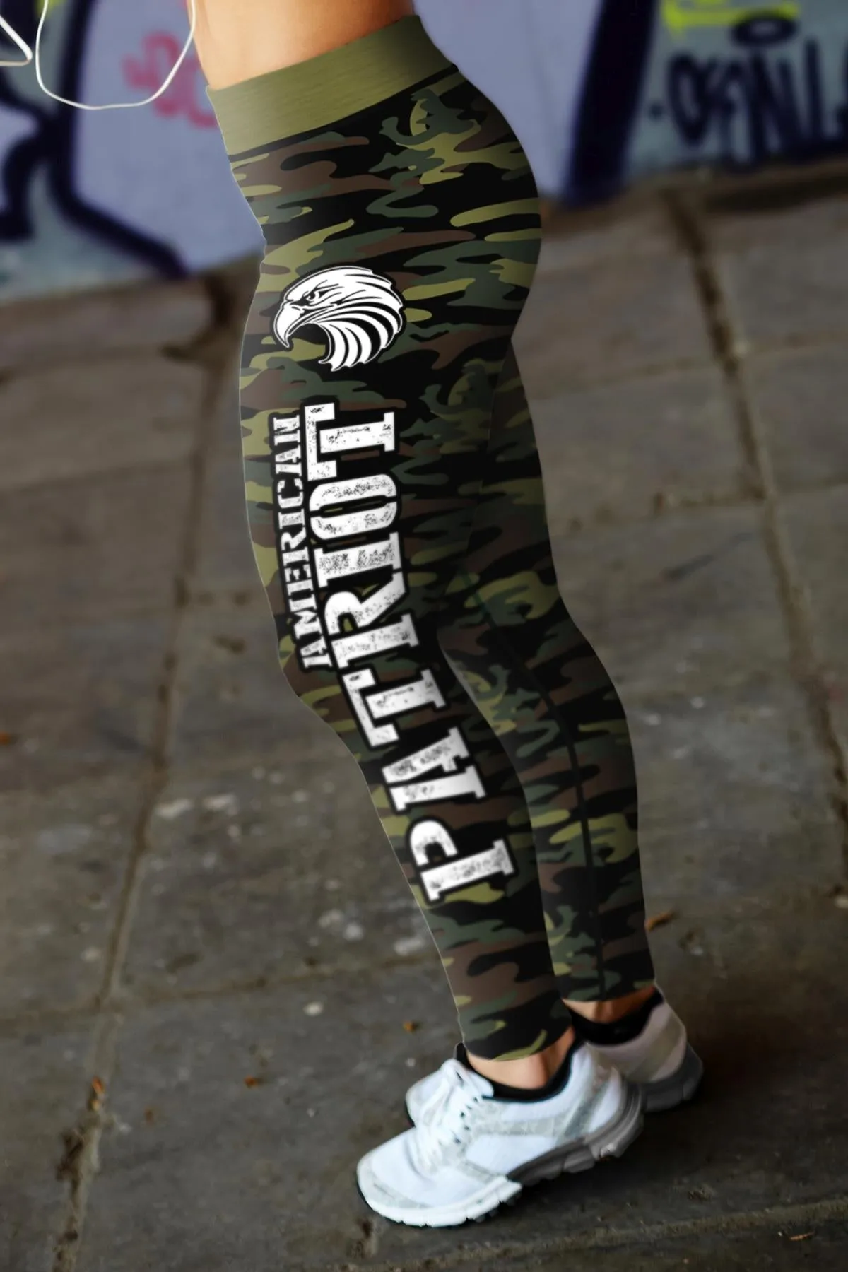 American Patriot Green Camo Leggings