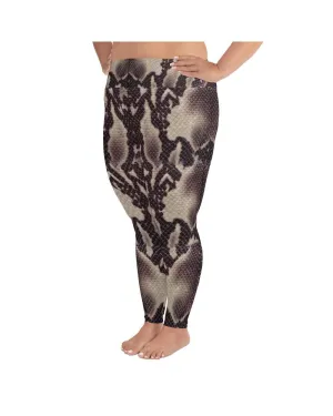 Anaconda Snake Skin Plus Size Leggings