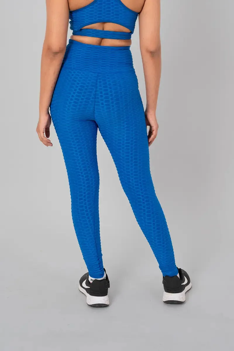 Anti Cellulite Women's Leggings - Teal Blue