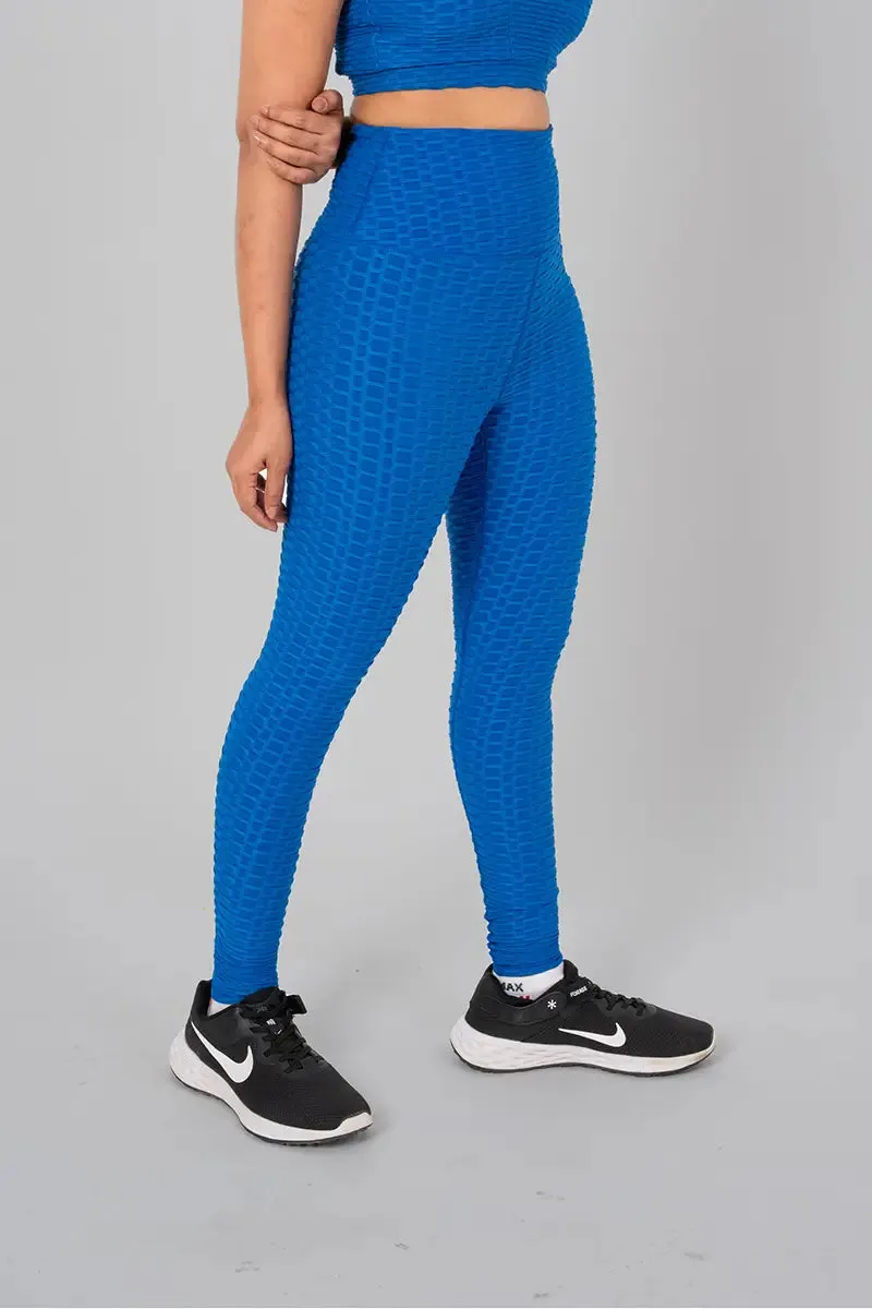 Anti Cellulite Women's Leggings - Teal Blue