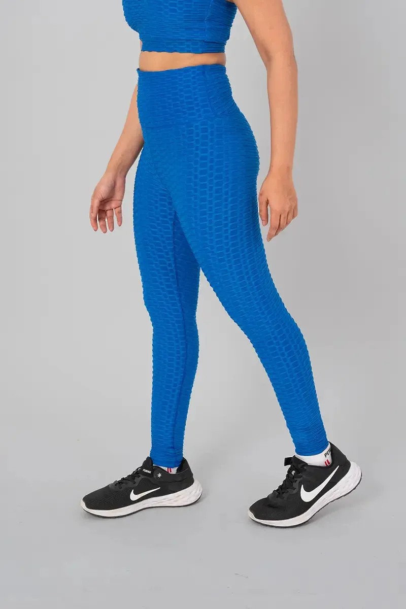 Anti Cellulite Women's Leggings - Teal Blue