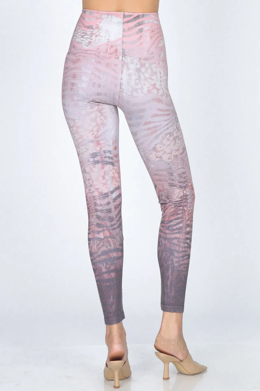 B4292EF High Waist Full Length Legging Abstract Animal