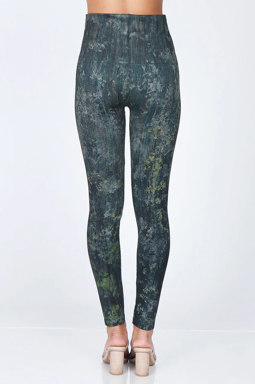 B4292FM High Waist Full Length Rosemary Abstract Legging