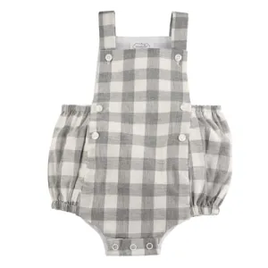 Baby Boy Gingham Bubble Romper