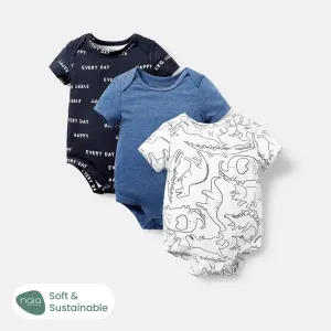 Baby Boy White Dinosaur Romper