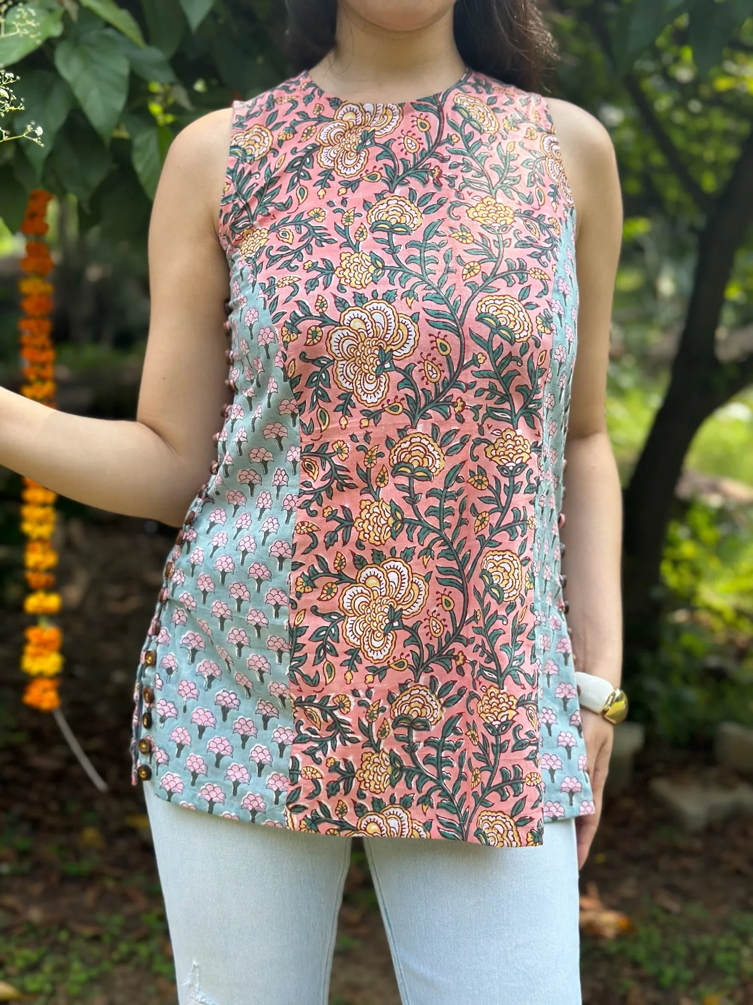 Ballet Pink Halter Short Kurti