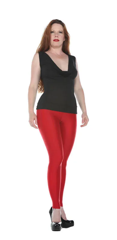 Basic Red Spandex Leggings