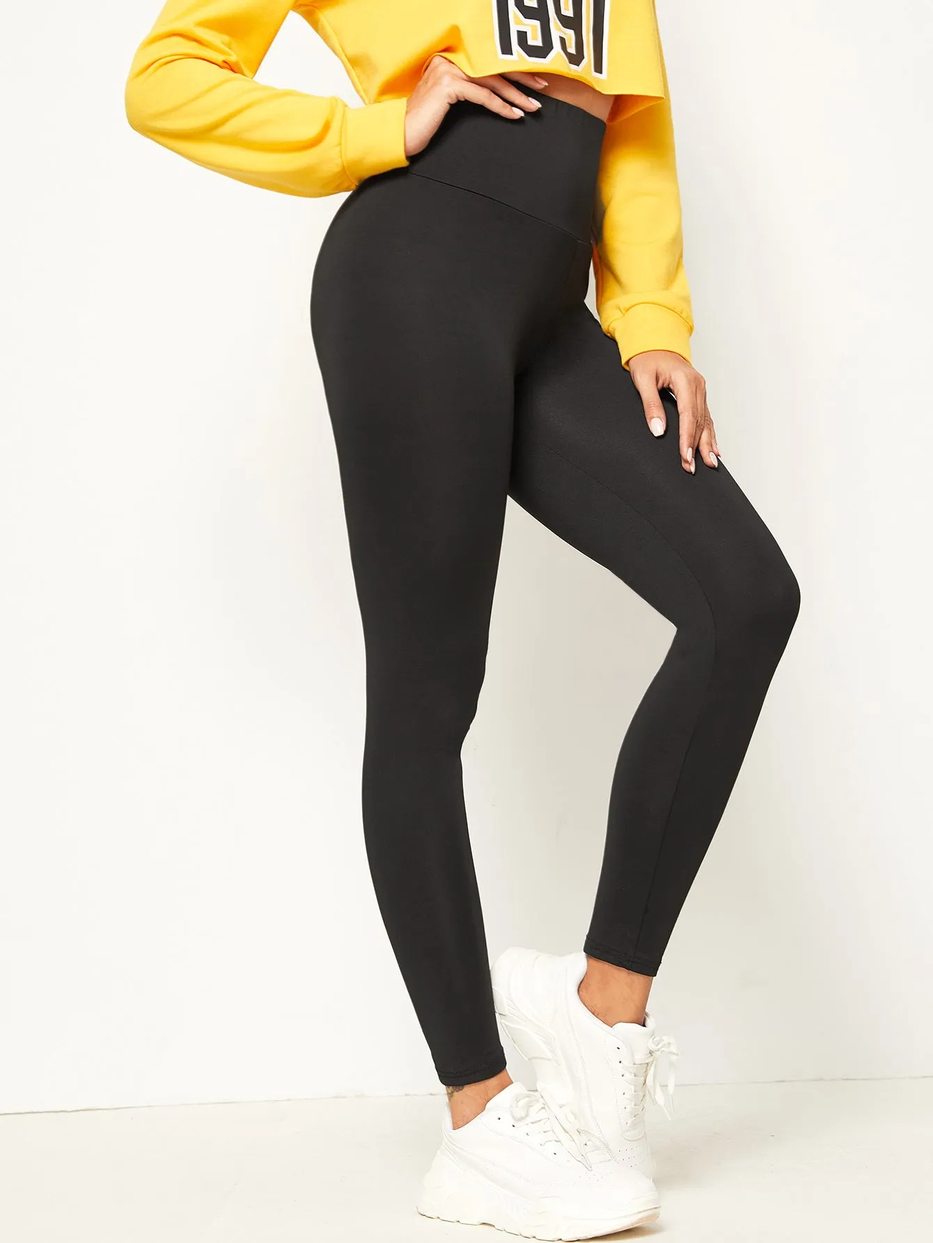 Basics Plain Long Women Leggings