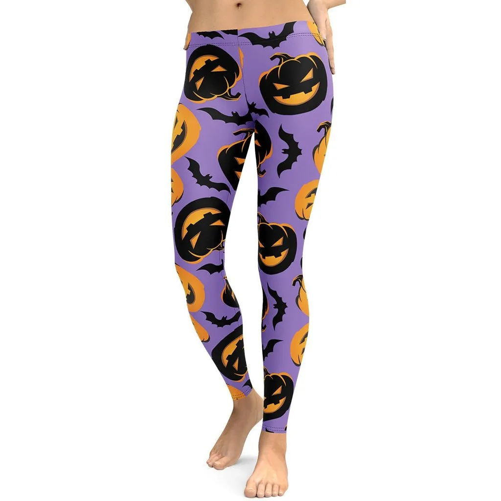 Bats and Jack O'Lanterns Leggings