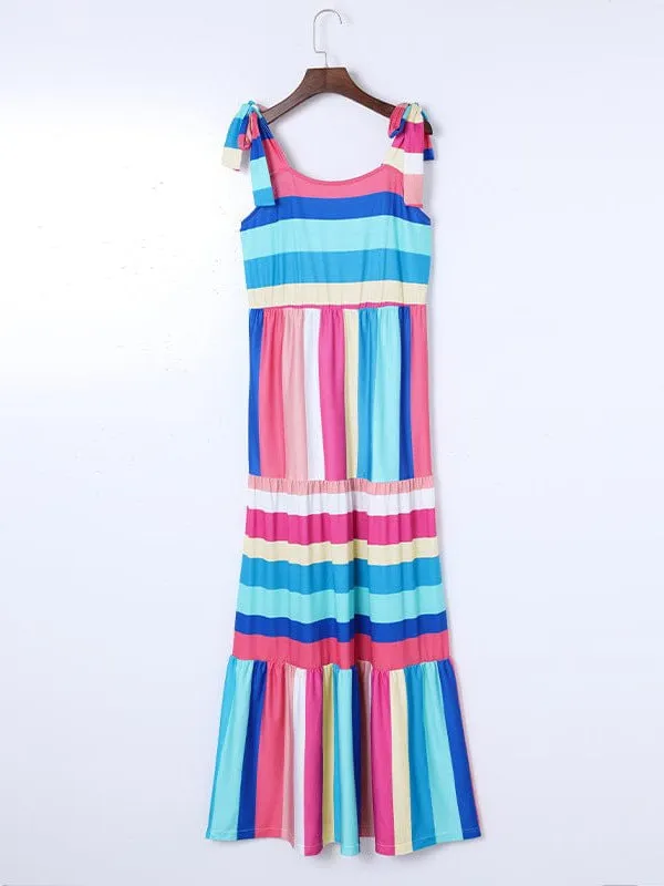 Beachy Striped Maxi Dress