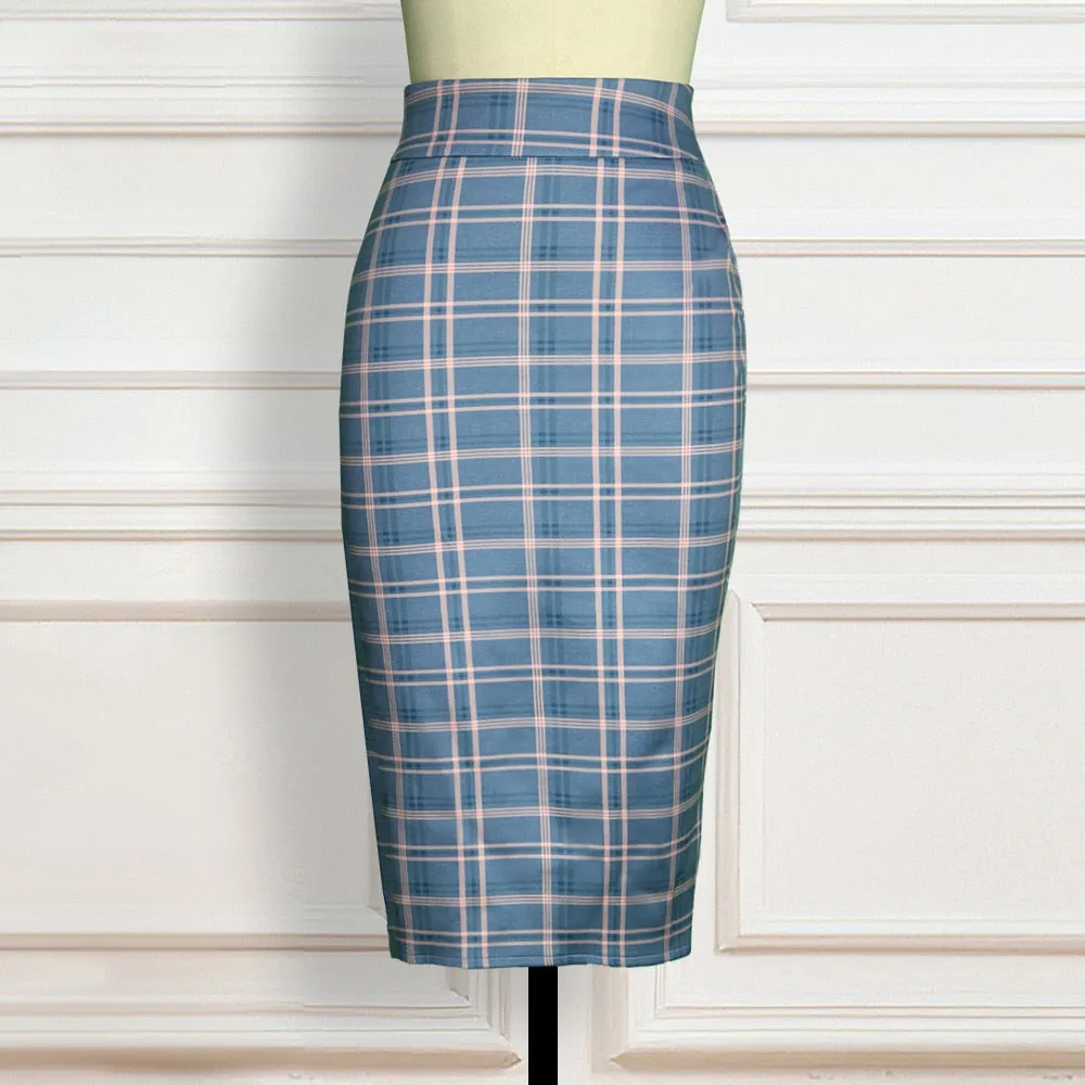 Best In Town Plaid Midi Skirt