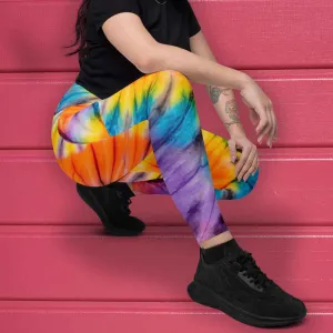 Best Tye-Dye Crossover Leggings with Pockets, lioness-love