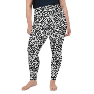 Black & White Leopard Plus Size Leggings