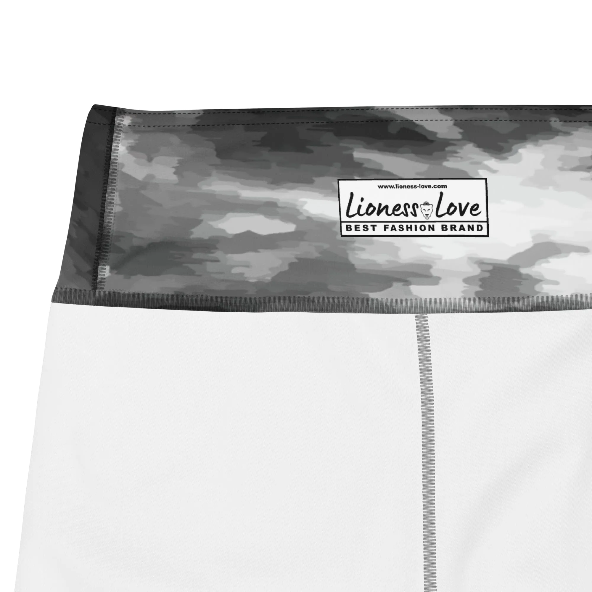 Black and White Tie Dye Yoga Capri Leggings | Capri Fitness Leggings, lioness-love.com