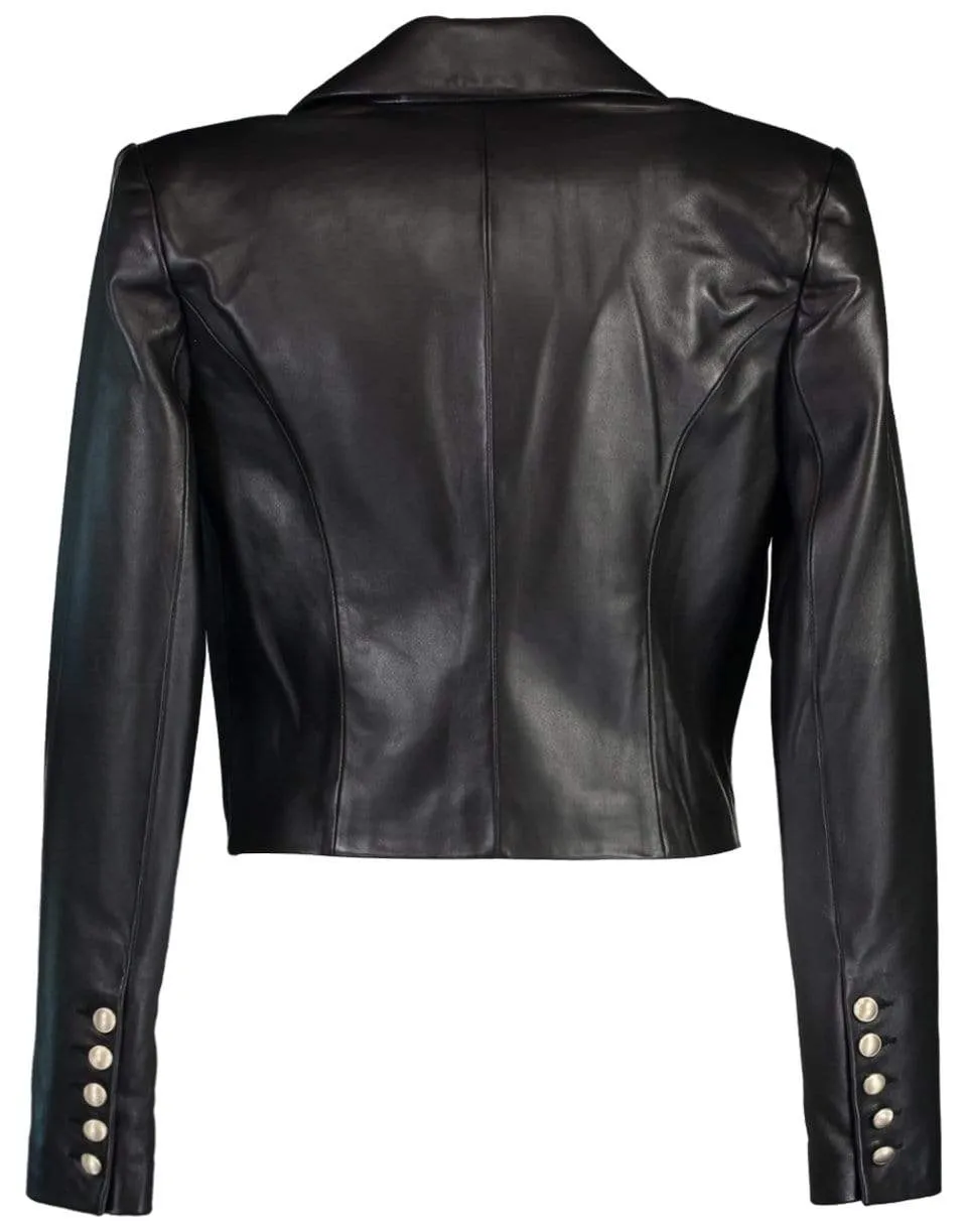 Black Inez Crop Blazer