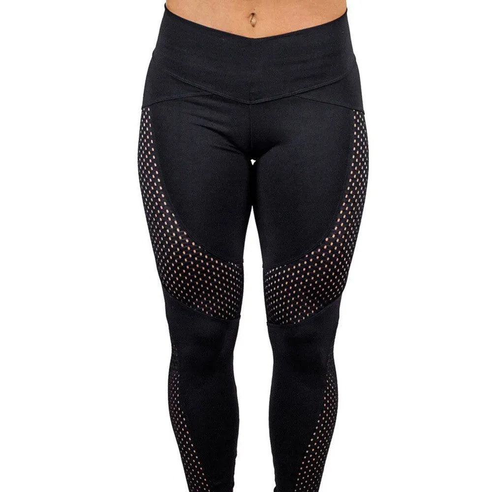 Black Mesh Breath Easy Leggings