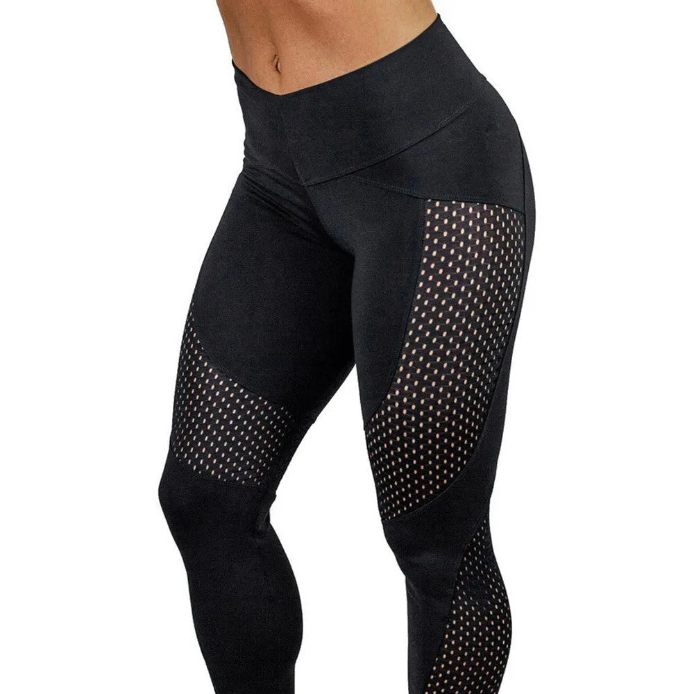 Black Mesh Breath Easy Leggings