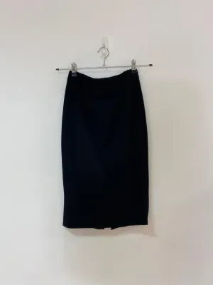 Black stretch pencil skirt, Parisian, Size 12 (Polyester, Elastane)