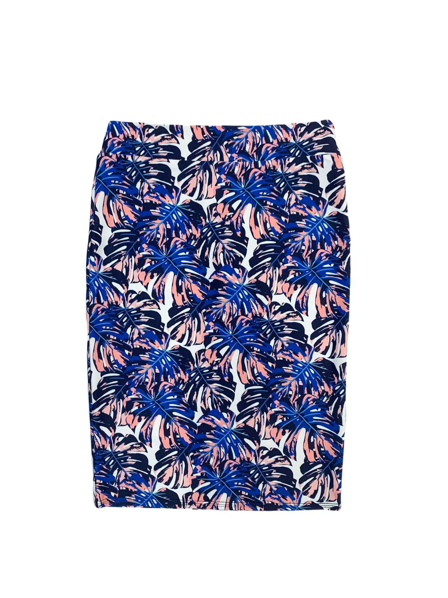 Blue Leaves Pencil Swim Skirt