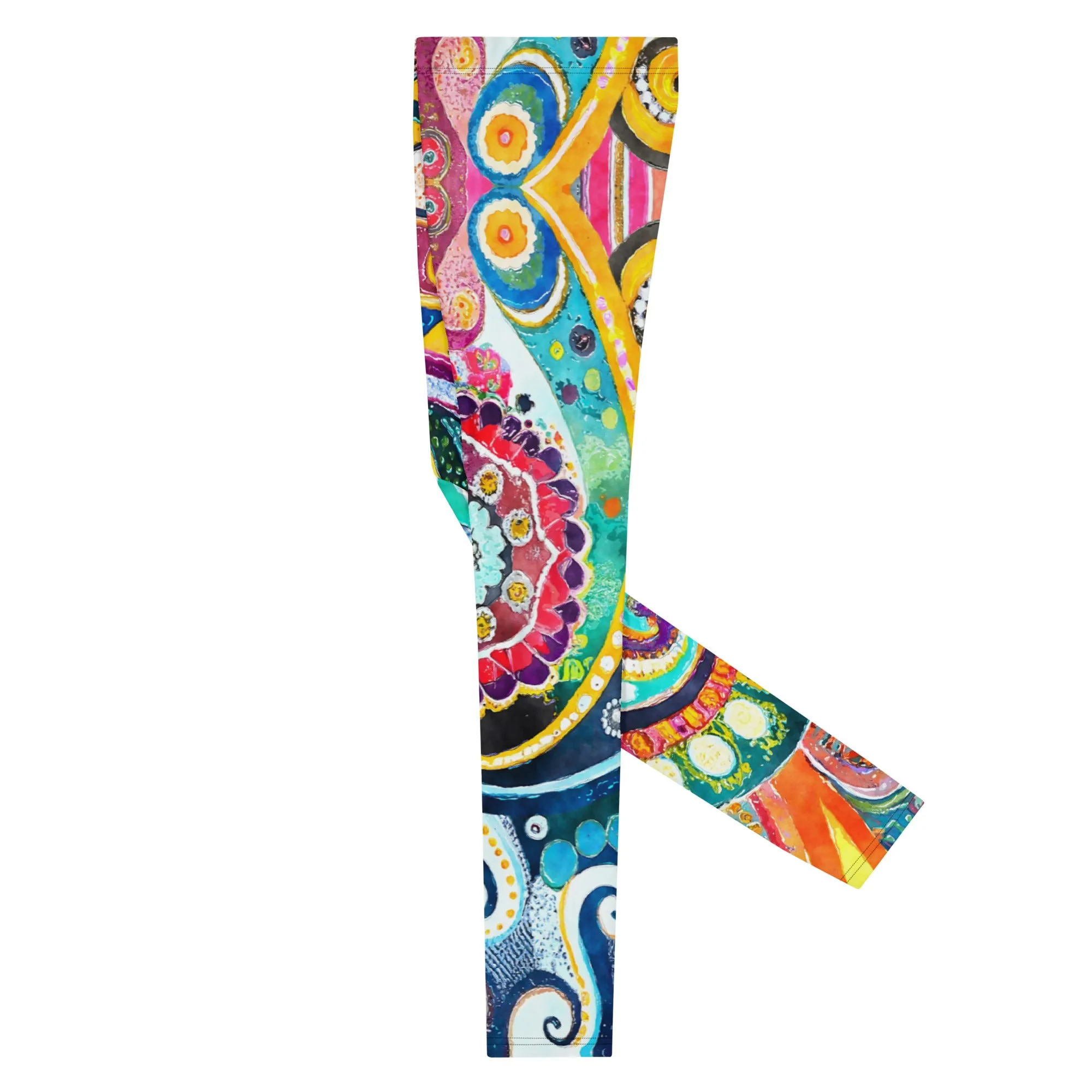 Boho Mandala Men’s Leggings – Colorful, Artistic, and Uniquely Intricate