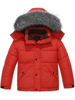 Boy's Warm Winter Coat Quilted Puffer Jacket