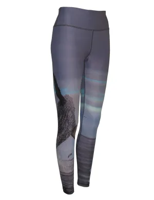 Breech Whale Ocean Print Patterned All Sport Leggings