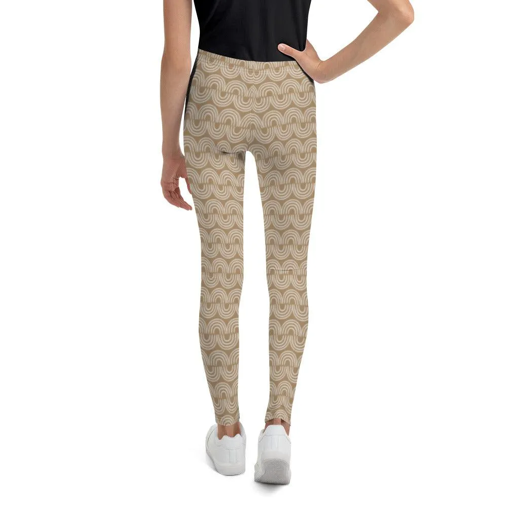 Brown Jungle Pattern Youth Leggings