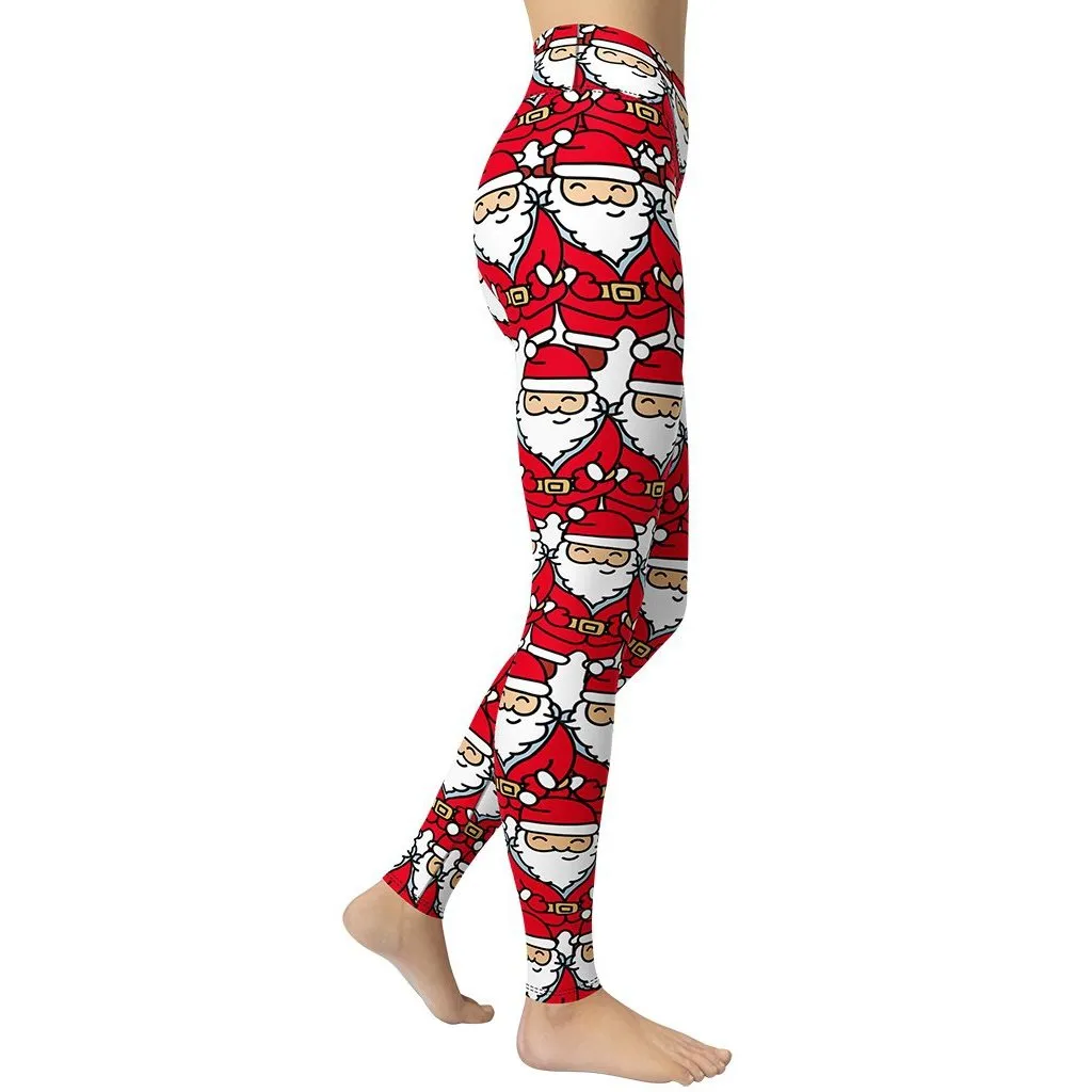 Cartoon Santa Yoga Leggings