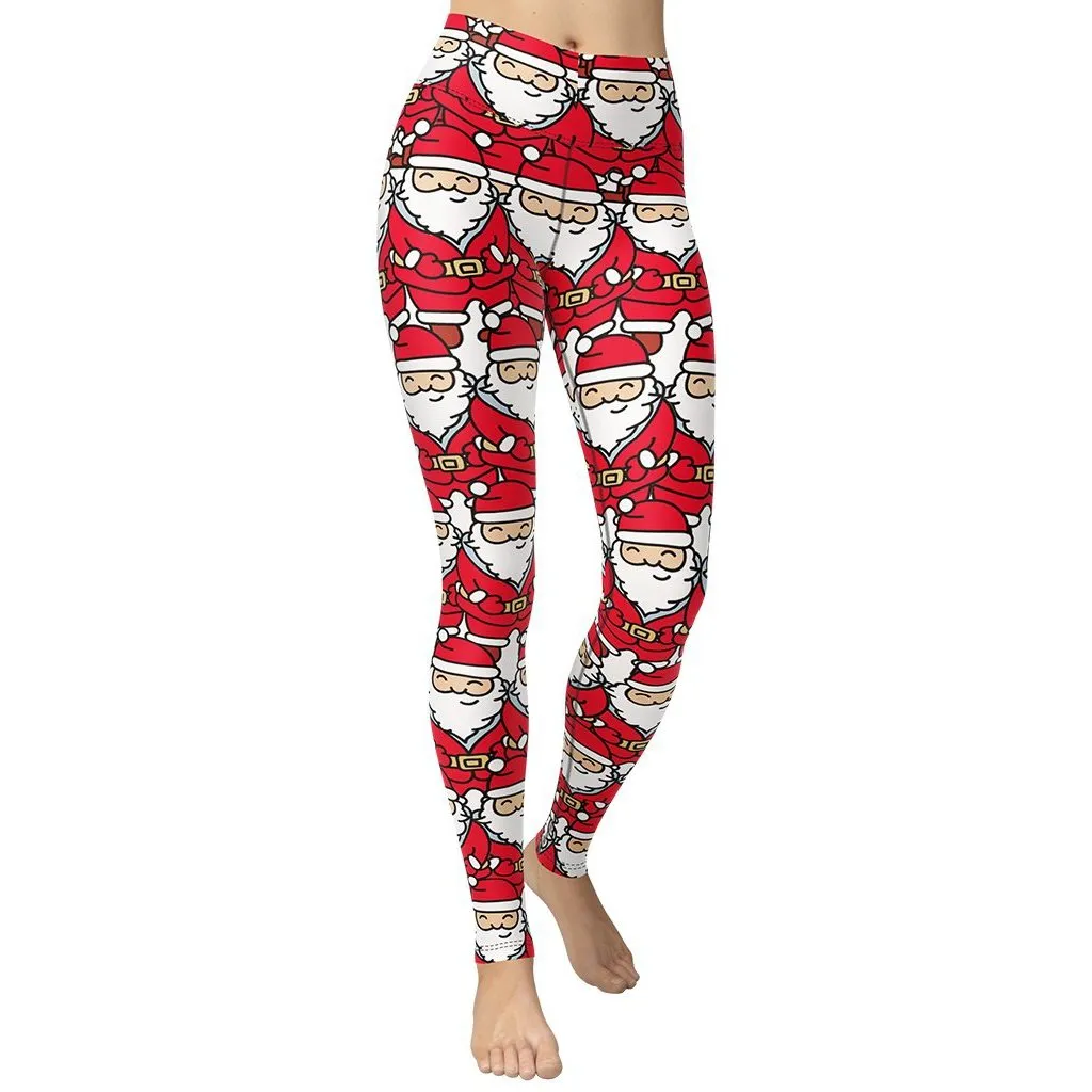 Cartoon Santa Yoga Leggings