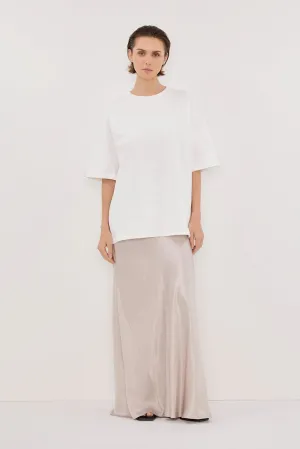 CHARLI CHALK SATIN MAXI SKIRT