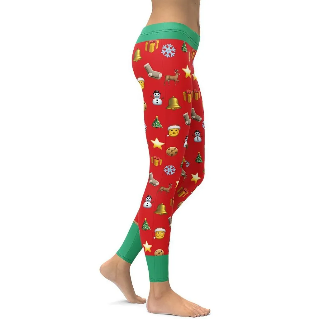 Christmas Emoji Leggings