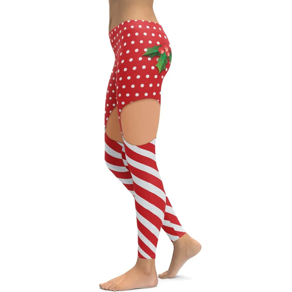 Christmas Suspenders Leggings