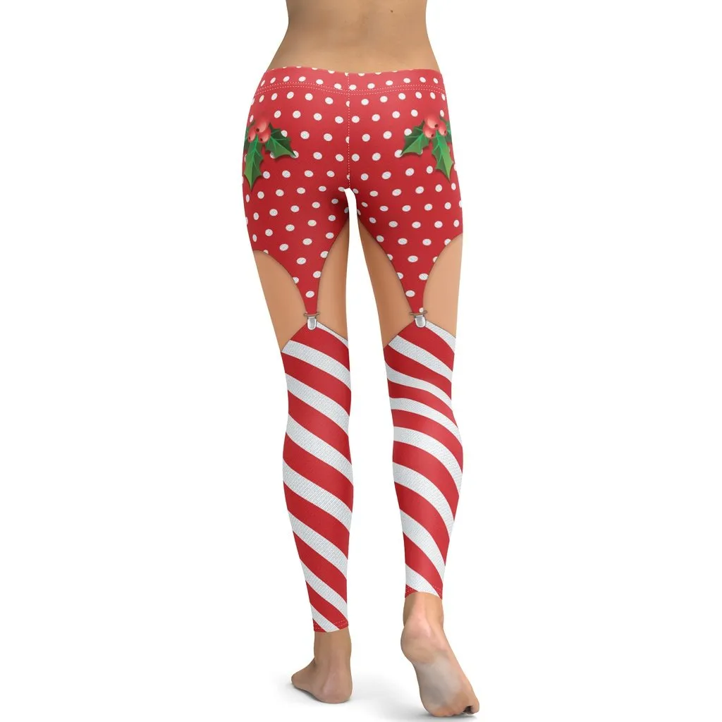 Christmas Suspenders Leggings