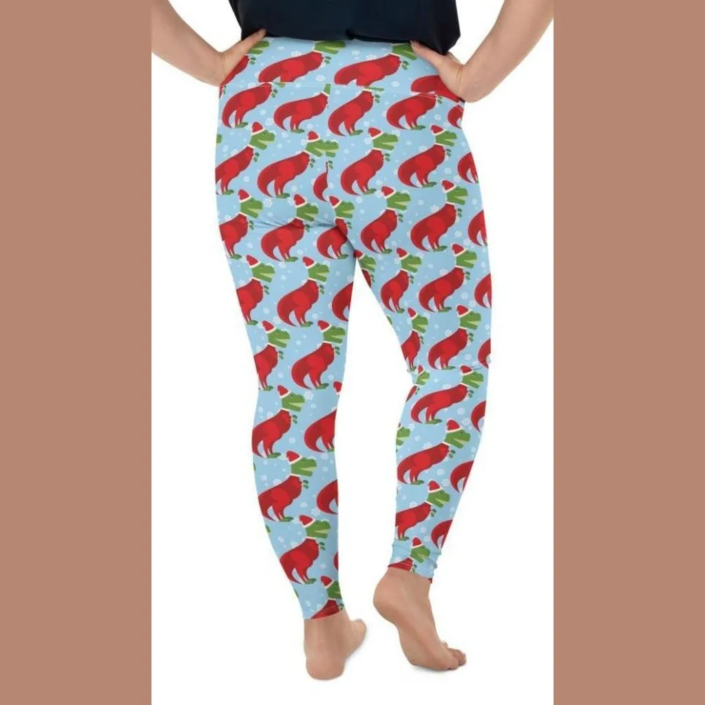 Christmassy Dinosaurs Plus Size Leggings