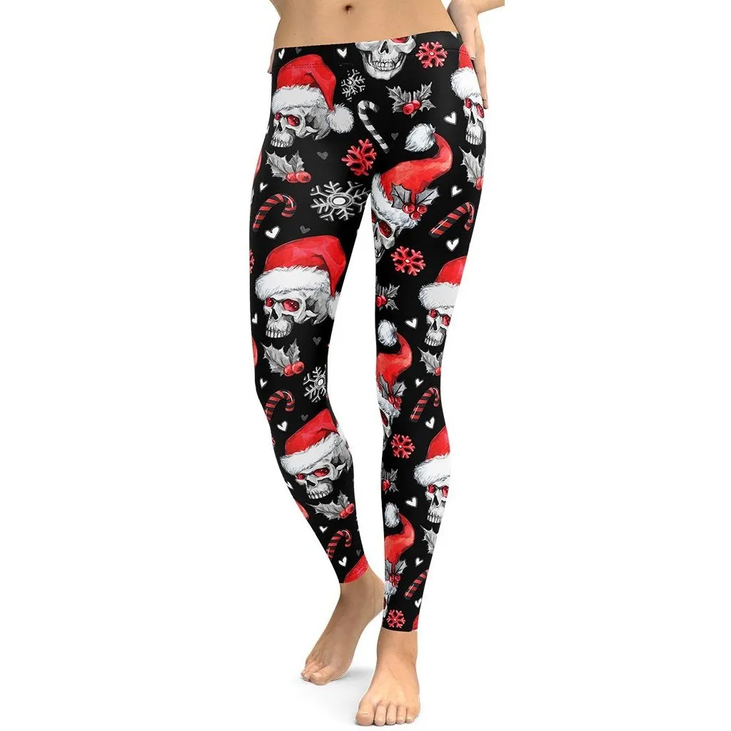 Christmassy Skulls Leggings