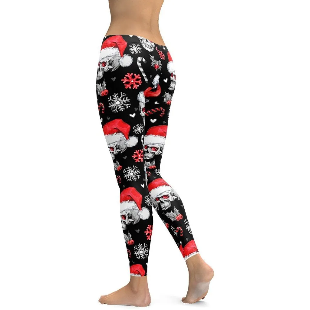 Christmassy Skulls Leggings