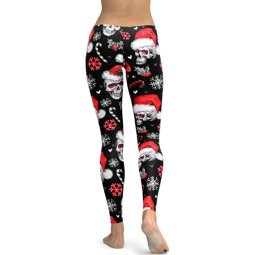 Christmassy Skulls Leggings