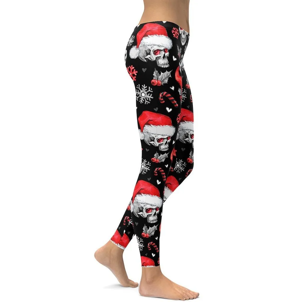 Christmassy Skulls Leggings